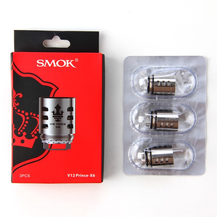 Smok V12 X6 Prince 0.15ohm Sextuple Coils - изпарителна глава на Smok. Smok V12 X6 Prince 0.15ohm Sextuple Coils - изпарителна глава на Smok.